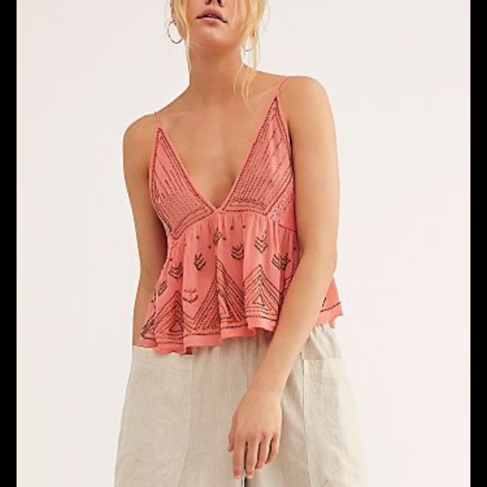 Free People Lost In You Beaded Top